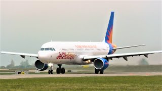 Jet2 Airbus A321200 Powerful Take off at Manchester Airport MAN [upl. by Nosecyrb565]