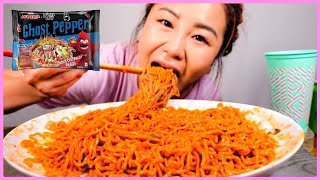 NEW MAMEE DAEBAK GHOST PEPPER NOODLES l MUKBANG giveaway [upl. by Lipinski566]