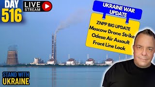 Day 516  Moscow Drone Strike Odesa Port Assault and Zaporizhia Nuclear Plant Update and Analysis [upl. by Mirilla7]