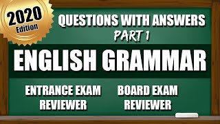 Entrance Exam Reviewer 2020  Common Questions with Answer in English Grammar  PART 1 [upl. by Idnak]