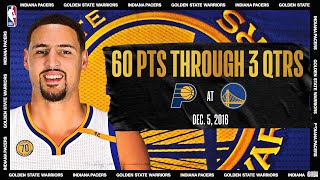 Klay Scores CareerHigh 60 PTS On 11 Dribbles In 3 Quarters  NBATogetherLive Classic Game [upl. by Zetnom130]