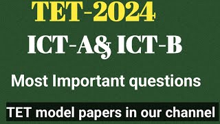 ICTA amp ICTB total important bits ICT practice bits for AP TETAPTET psychology practice bitsict [upl. by Courcy]