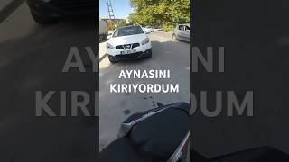 AYNAMA VURUP KAÇAN ARABAYI YAKALADIM KURGU DEĞİL motovlog shorts [upl. by Ahsiea]