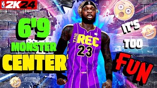 Nba 2k24 Best Center Build  This 69 build CRAZY nba2k24 nba2k24bestbuild basketball [upl. by Ahsiened]