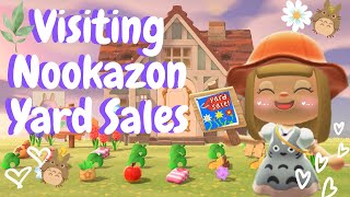 Visiting Nookazon Yard Sales Animal Crossing New Horizons [upl. by Eyma]