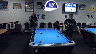 APA 9 Ball Match Rob 6 vs Heinz Schmidt 5 played at Murreys Street Darts 1st video [upl. by Ytak]