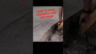 How to make Concrete look like stone concrete shorts [upl. by Anilasor]