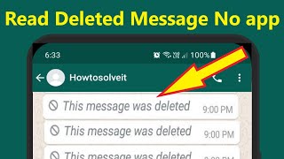 How to Read Deleted Messages On WhatsApp Without Any App [upl. by Eloccin]