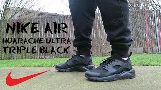 My new work shoes the Nike Air Huarache Ultra Triple Black [upl. by Ahscrop200]