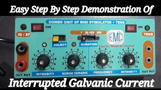 Electrical Stimulation Galvanic current  How To Use  Demonstration Of Visible Muscle Contraction [upl. by Nelloc]