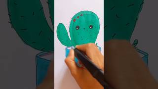 Menggambar kaktus kaktus cactus art melukis drawing melukisgambar melukispemula painting [upl. by Ellicott]