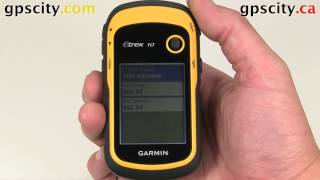 Setting up the Units in the Garmin eTrex 10 Handheld GPS with GPS City [upl. by Naicul]