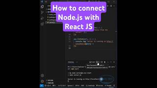 How to connect Nodejs with React JS Nodejs  React JS infysky coding reactjs nodejs shorts [upl. by Bohner]