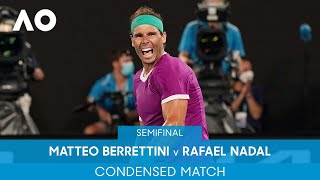 Matteo Berrettini v Rafael Nadal Condensed Match SF  Australian Open 2022 [upl. by Eirovi]