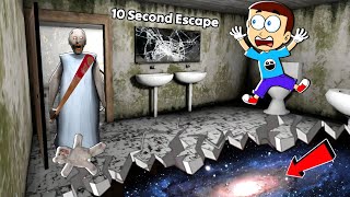 Granny 10 Second Escape 😂  Granny Secrets Ending  Shiva and Kanzo Gameplay [upl. by Schouten]