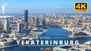 Yekaterinburg City Russia by Drone 4K  Yekaterinburg Drone View  4K drone footage 4K [upl. by Roderich]