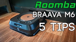 iRobot Mop Braava M6 Review  5 Tips to cleaner floors [upl. by Columbine]