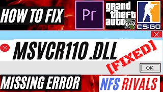 MSVCR110dll Missing 😰 ✓✓✓ How to FIX msvcr110dll was not found Error 🎩 Windows 10117 3264 bit [upl. by Audrie128]