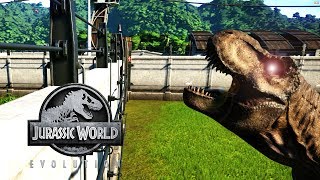 SE ESCAPAN LOS DINOSAURIOS CARNIVOROS GUARDA JURASSIC WORLD EVOLUTION [upl. by Annairdna]