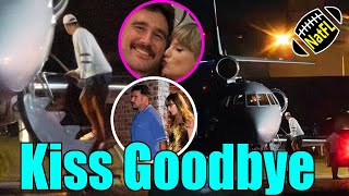 Taylor Swift kisses Travis Kelce goodbye before he boards a plane back to Kansas at 4 am [upl. by Desdemona]