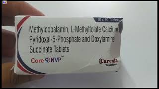 Care 9 NVP Tablet  Methylcobalamin LMethylfolate Calcium Pyridoxal5Phosphate amp Doxylamine [upl. by Etteval]