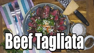 10minutes recipe HOW TO MAKE Tagliata Italian STEAK 🥩🧀🌿🍅 [upl. by Ennaxxor]