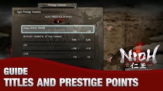 Nioh  Titles and Prestige Points Explained [upl. by Carlton]