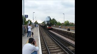 Tornado Steam Locomotive 60163 charging through Rainham Station [upl. by Rhoads557]