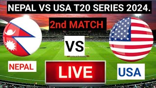 NEPAL VS USA 2ND T20 MATCH LIVE cricket nepalcricketlive live livestream [upl. by Notsirk]