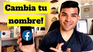 Cómo cambiar el NOMBRE de tu cuenta de FACEBOOK [upl. by Eceinej]