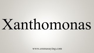 How To Say Xanthomonas [upl. by Alleber]