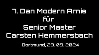 7 DAN Modern Arnis für Senior Master Carsten Hemmersbach DAV [upl. by Materse]