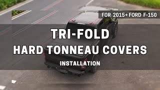 Installation on a Ford F150  MOSTPLUS TriFold Hard Bed Cover [upl. by Robenia72]