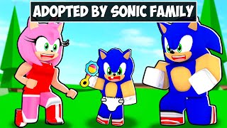 Adopted By Sonic Family in Roblox Brookhaven [upl. by Edbert]