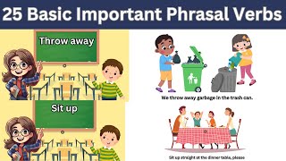 25 Phrasal Verbs For Everyday Life  English Vocabulary  kidslearning classroomlanguage [upl. by Publea]