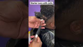 ‼️Starter Locs with coils‼️ explore locs coils exploremore starterlocs [upl. by Amol]