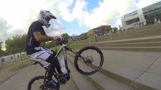 Haibike xDuro PRO 2013 Bosch Motor auf Treppen [upl. by Anerat283]