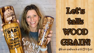 EASY Wood Grain Technique Tumbler Tutorial  COME LEARN WITH ME [upl. by Torbart]