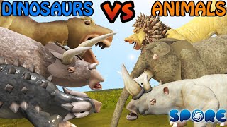 Dinosaurs vs Animals S1  SPORE [upl. by Annoynek]