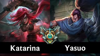 KATARINA vs YASUO MID  Korea Master  Patch 724  Preseason 8 [upl. by Odranoel807]