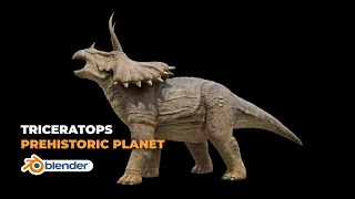 Triceratops CGI Animation  Blender 3D Animal [upl. by Brig518]