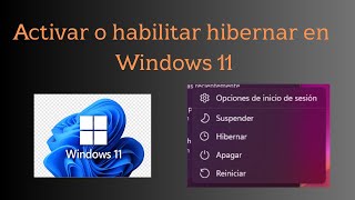 activar o habilitar la función hibernar en Windows 11 [upl. by Atilrep]