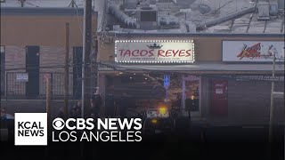 Woman intentionally crashes into Canoga Park taco shop police say [upl. by Eliga]