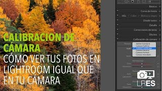 Tutoriales Lightroom  Cómo Calibrar Lightroom para que tus fotos se vean igual que en tu cámara [upl. by Noislla]