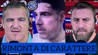 Intervista postpartita FarrisBastoniDe Rossi RomaInter 24 [upl. by Aztilay]