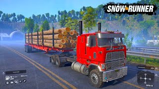 SnowRunner Ford CLT 9000 Gets 6X6 amp 8X8 Medium Log Delivery 3 Loads OffRoad Gameplay 128 [upl. by Touber440]