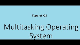 Multitasking Operating System [upl. by Blase]