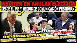 Insisten en anular elección en el INE y medios presionan intervención de N Piña Noroña contesta [upl. by Lodie930]