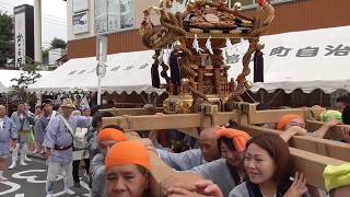 2017年 綱島諏訪神社例大祭宵宮上町神輿渡御（発輿） [upl. by Downs429]