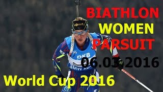 BIATHLONWOMEN PARSUIT  World Championship 20166 of March Norway  HOLMENKOLLEN [upl. by Leamsi527]